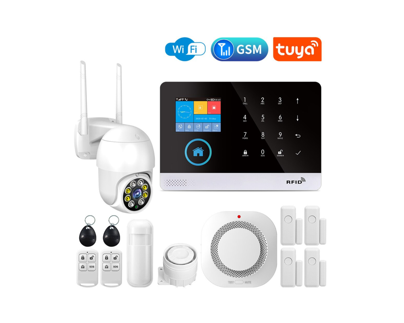 Wifi Alarme Maison Sans Fil Connecte Systeme De Securite Dom